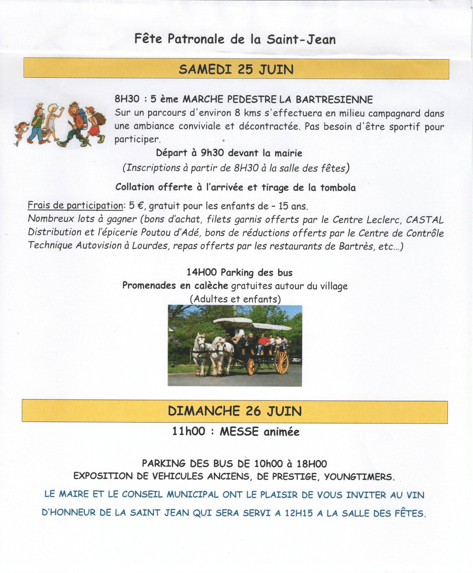 programme fête de BARTRÈS 2022
