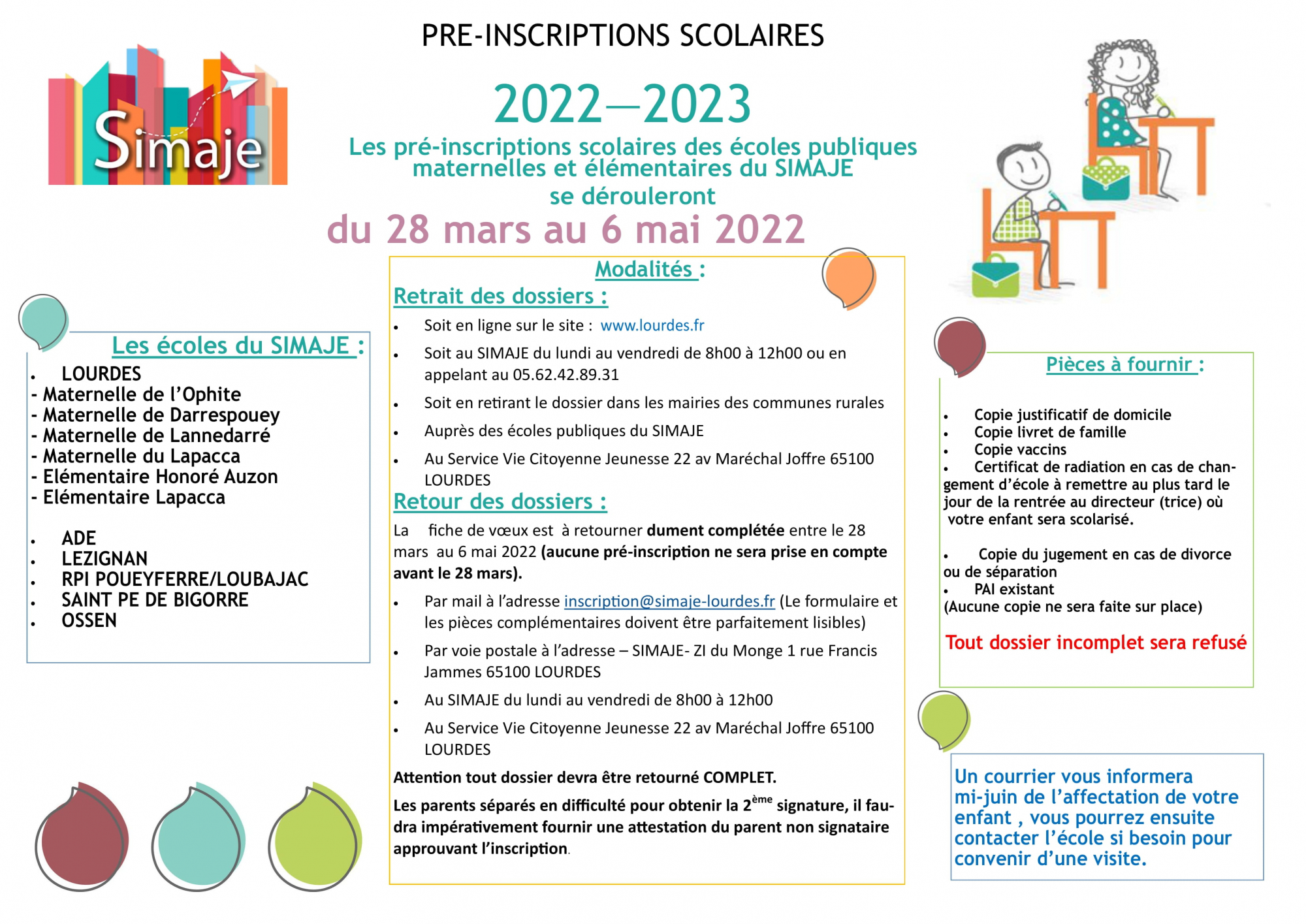 PRÉ-INSCRIPTIONS SCOLAIRES 2022-2023