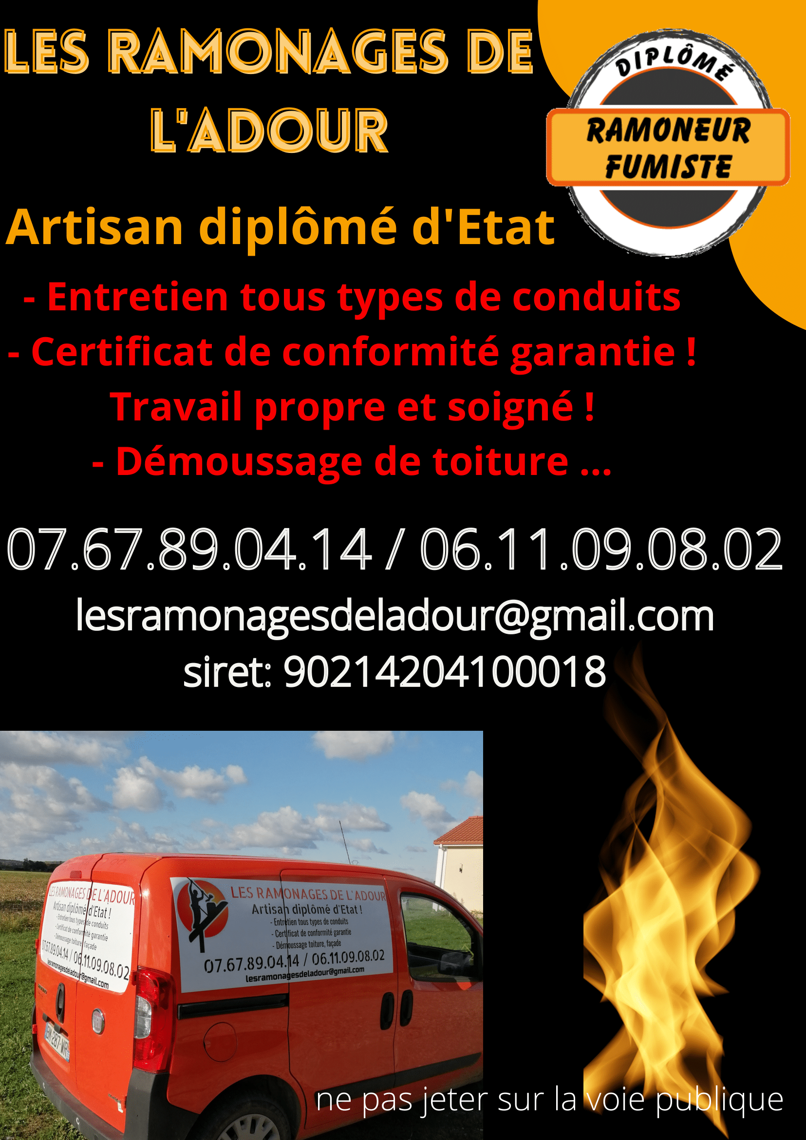 Artisan diplômé ramonage