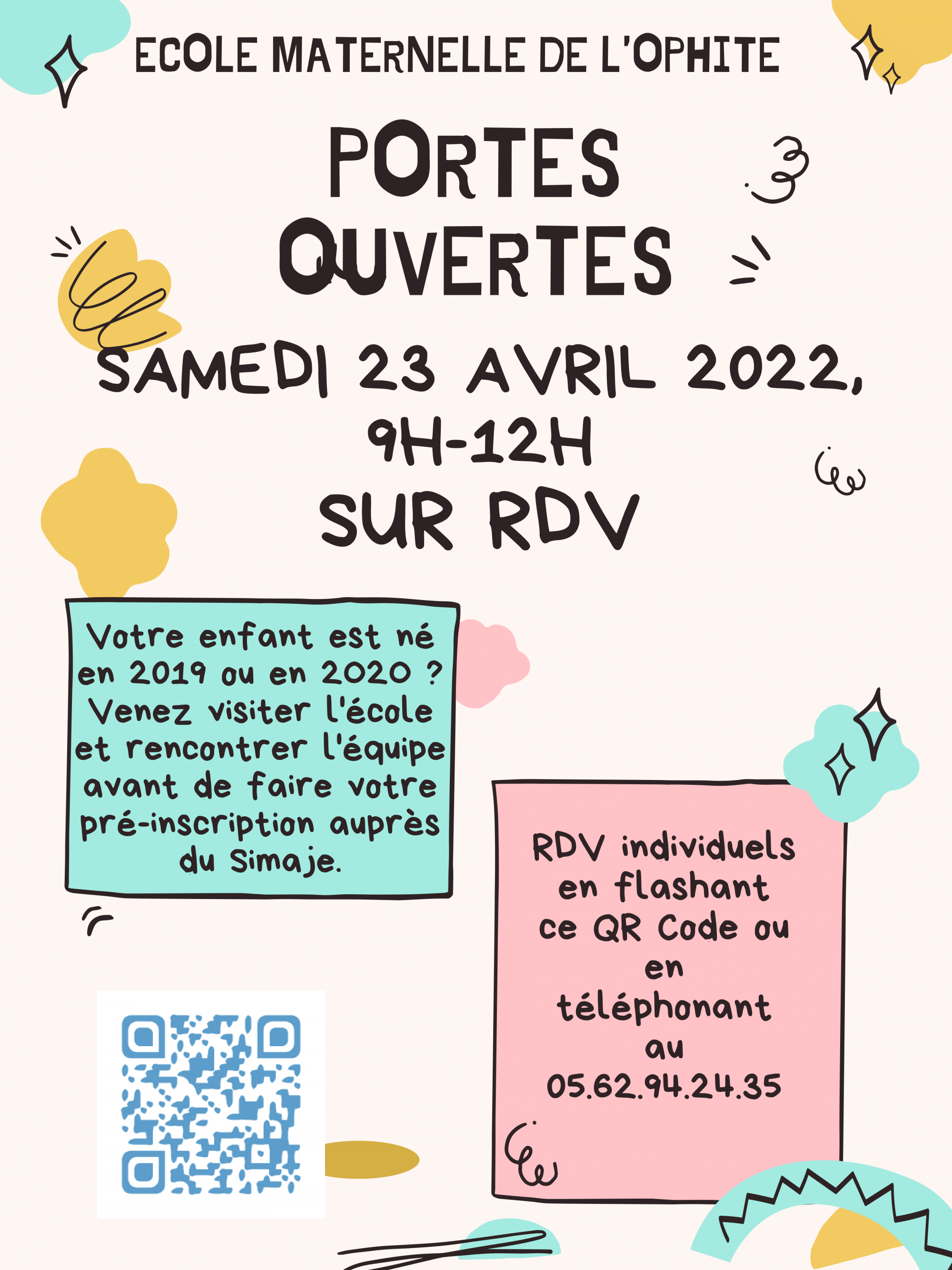 portes ouvertes ecole maternelle de  l'hophite