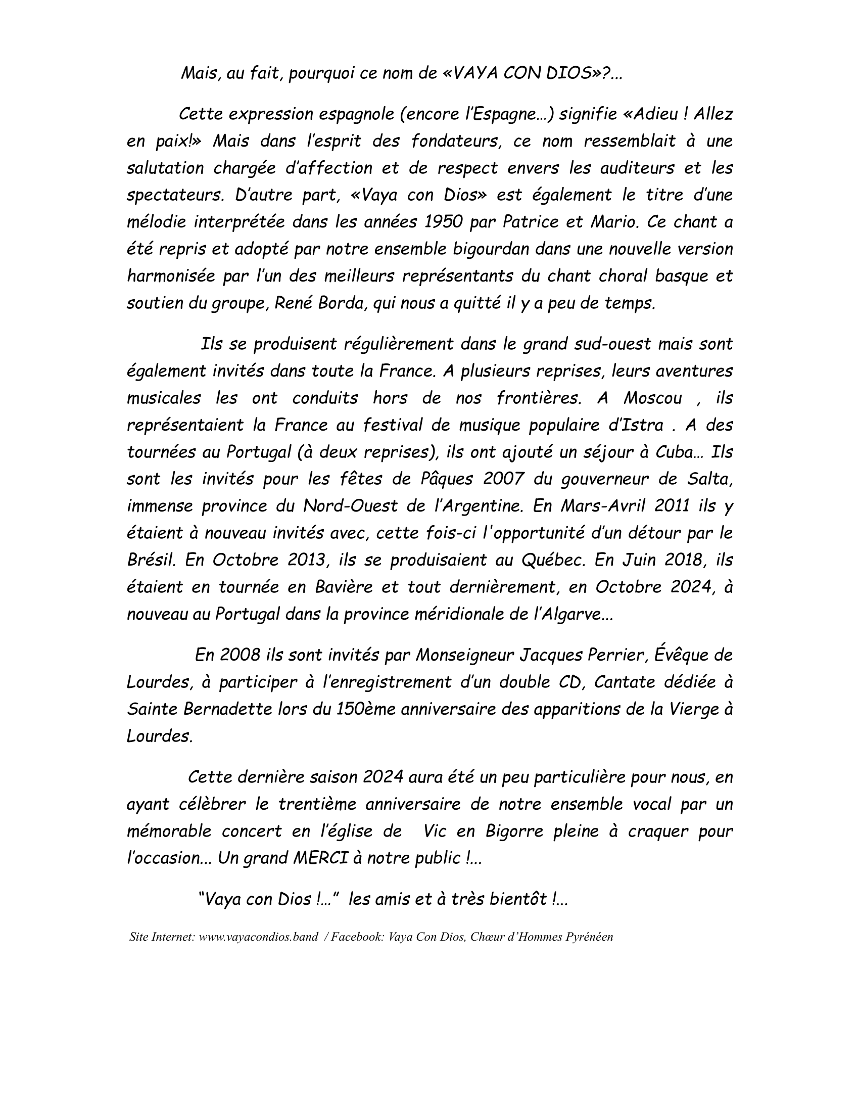 Présentation 2 groupe Vaya Con Dios 
