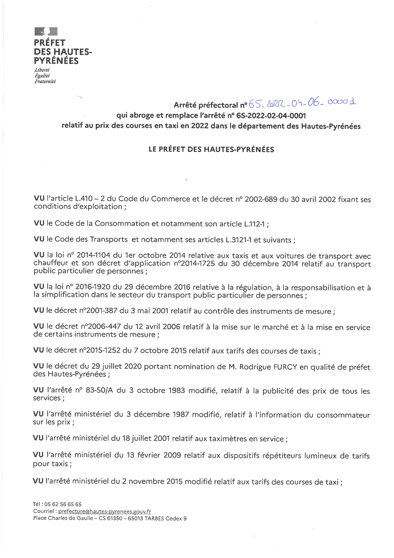 arrete prefectoral 1