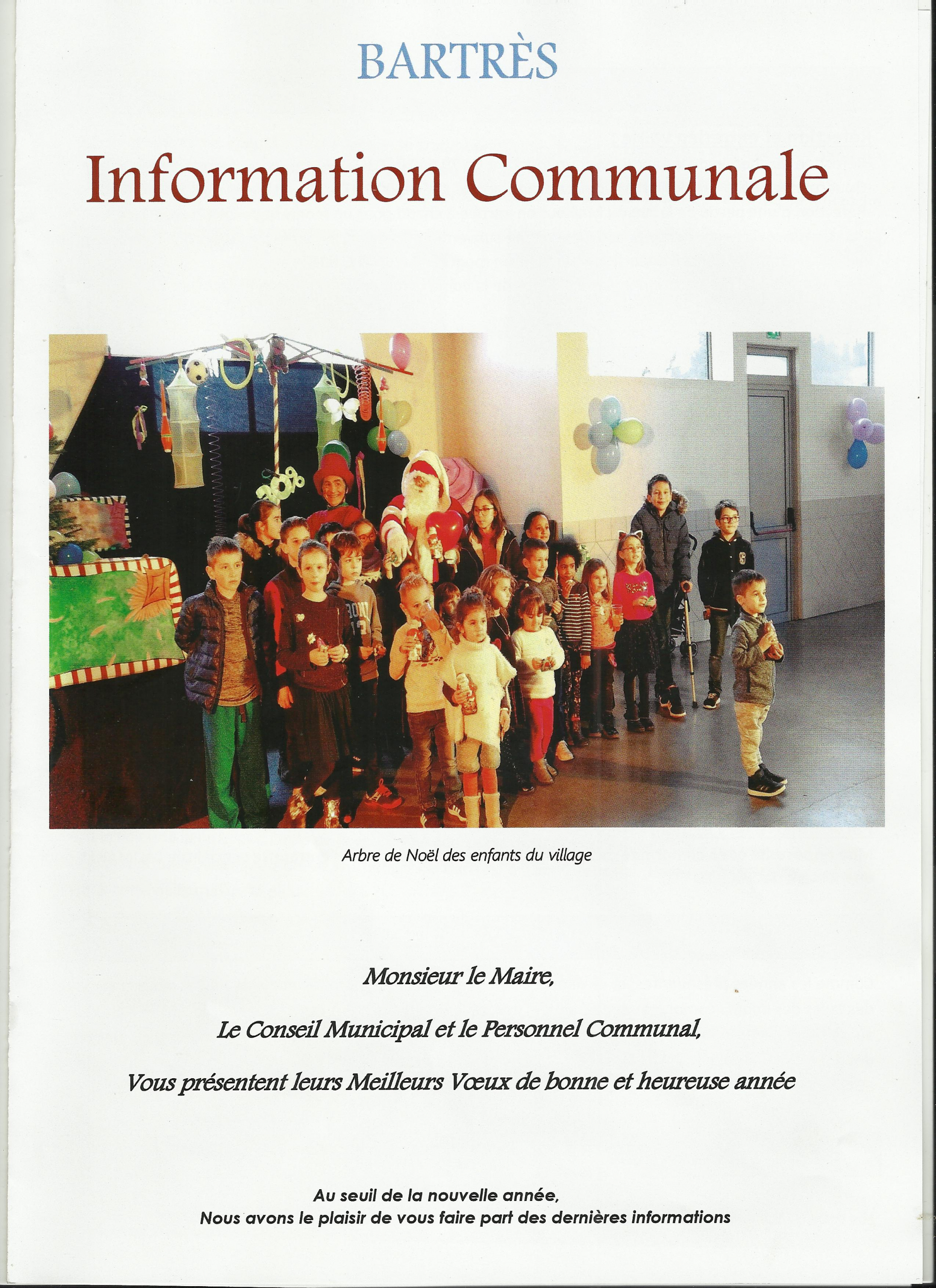 Bartrès: Information Communale : Vœux, Travaux, Animations...